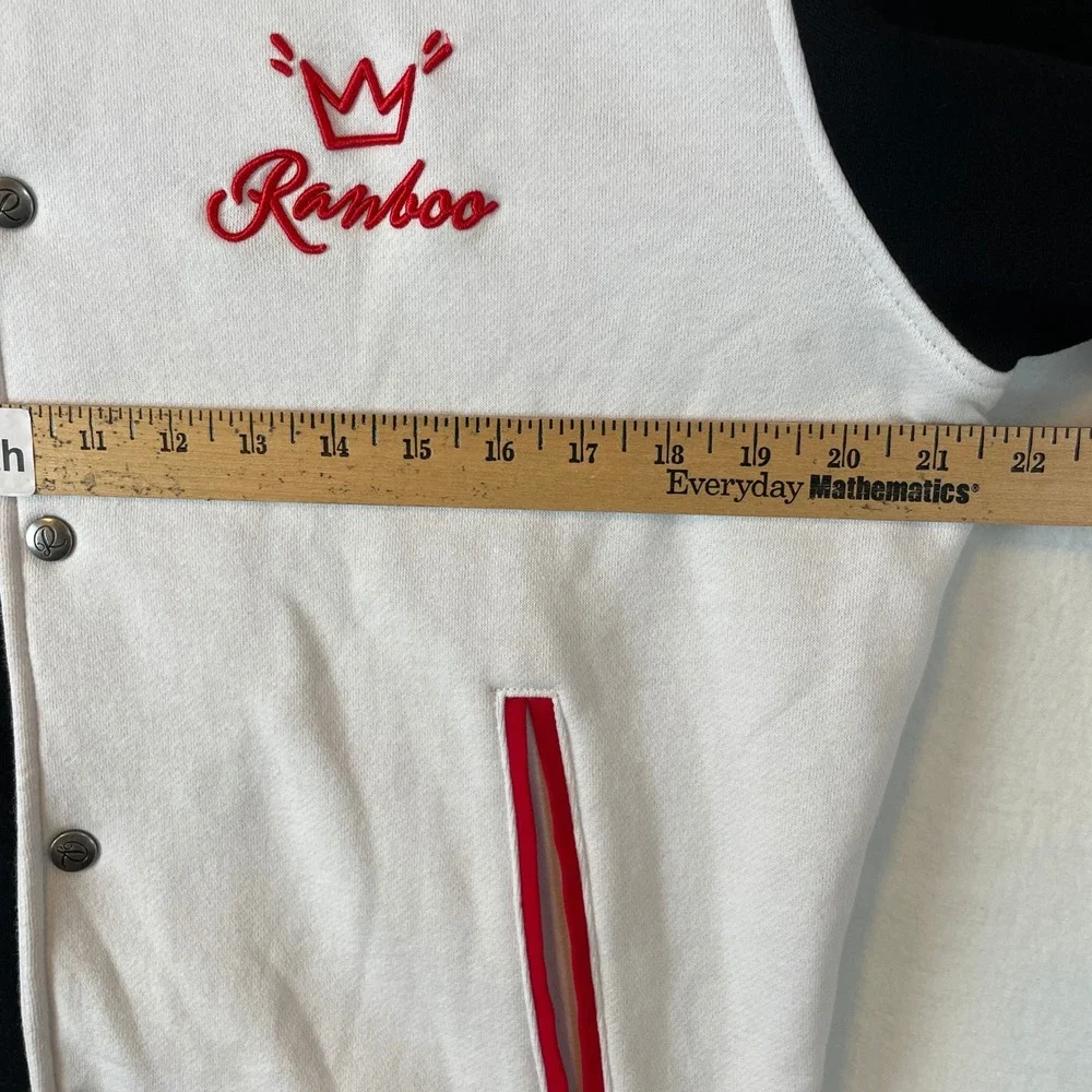 Ranboo The Beloved Varsity Jacket Black White Colorblock 2021 Merch Mens Medium